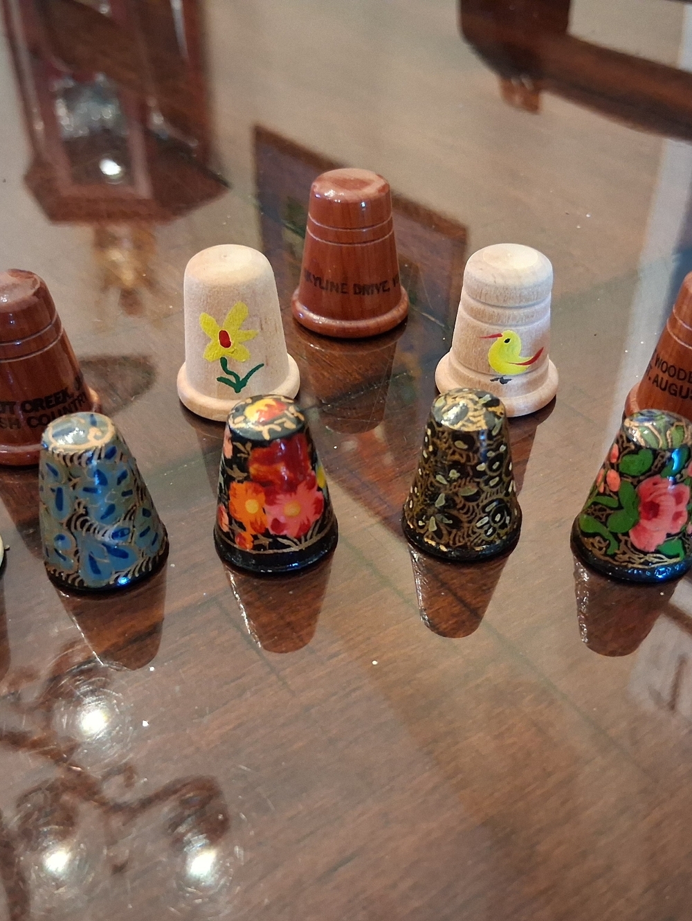 Vintage Wooden Thimble Bundle - Picture 2 of 15